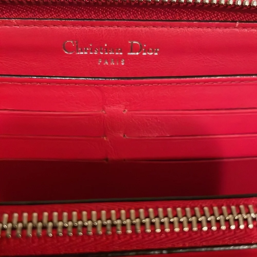Christian Dior leather Diorissimo Voyageur Zip around Wallet